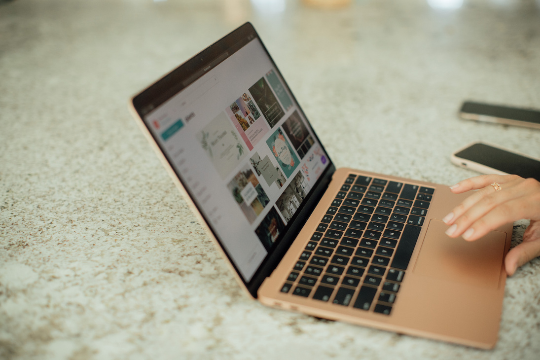 Woman Working on Laptop 